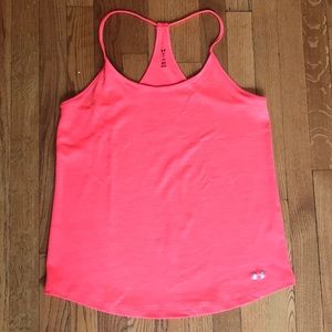 Pink Under Armour workout top